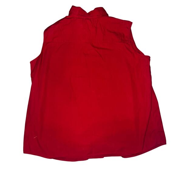 Vintage Disney Main Street Winnie the Pooh cotton sleeveless button up women 18 - Picture 2 of 4